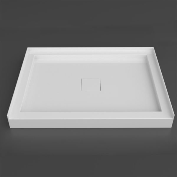 SQUARE DRAIN SINGLE THRESHOLD SHOWER BASE (SBSTSD)