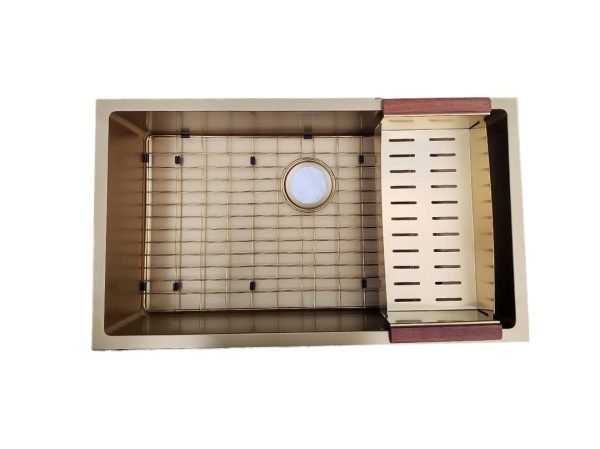 UKINOX CX800 - GOLD INCLUDING GRID, DRAIN, COLANDER, CUTTING BOARD - Image 4